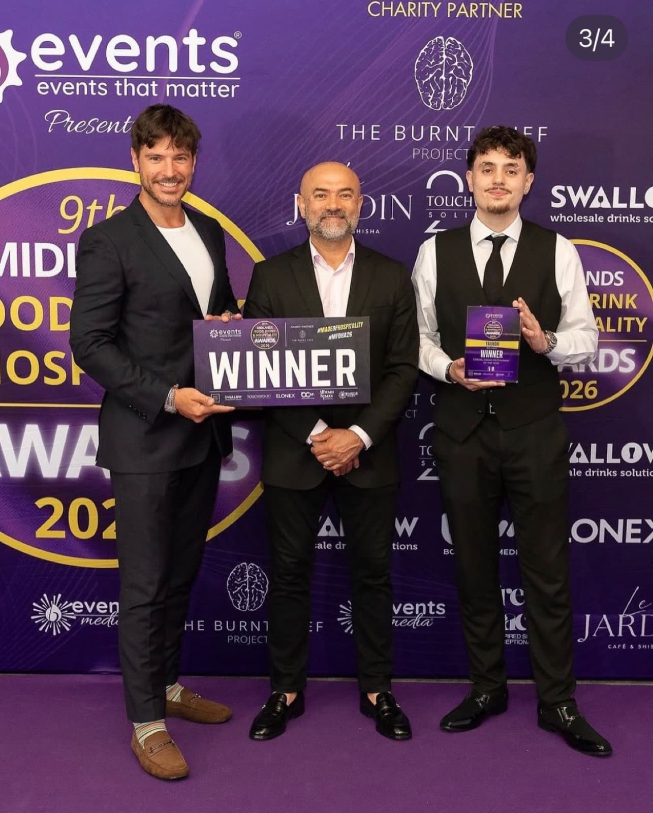Yakinori, founded by our esteemed member Ali KARAKAYA, at the Midland Food, Drink & Hospitality Awards “Casual Dining Re...